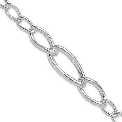 Hollow Fancy Link .25 In Extension Bracelet 7.75 Inch Sterling Silver Polished QG6530-7.5, MPN: QG6…