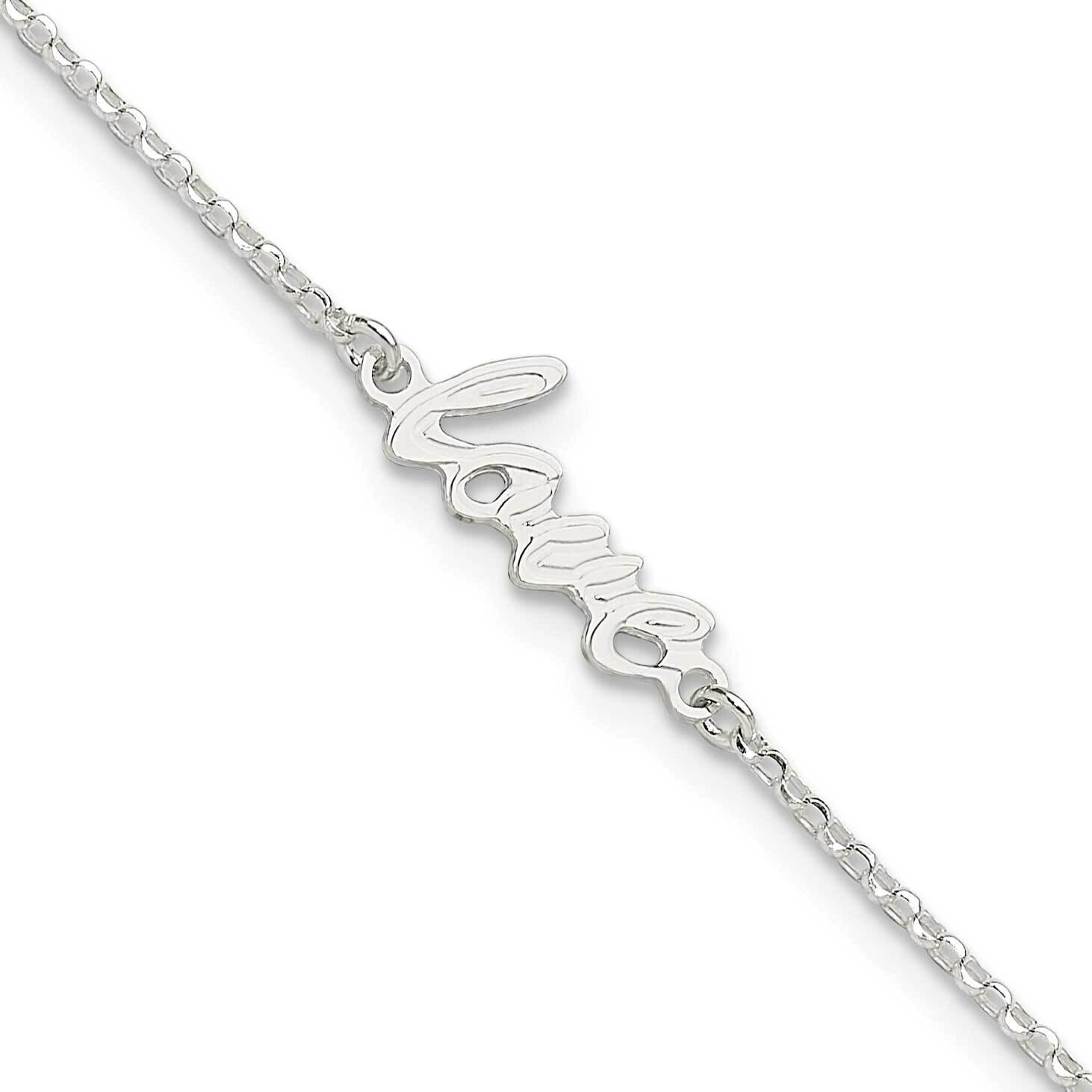 Love 9 Inch Plus 1 Inch Extender Anklet Sterling Silver Polished QG6280-9, MPN: QG6280-9,