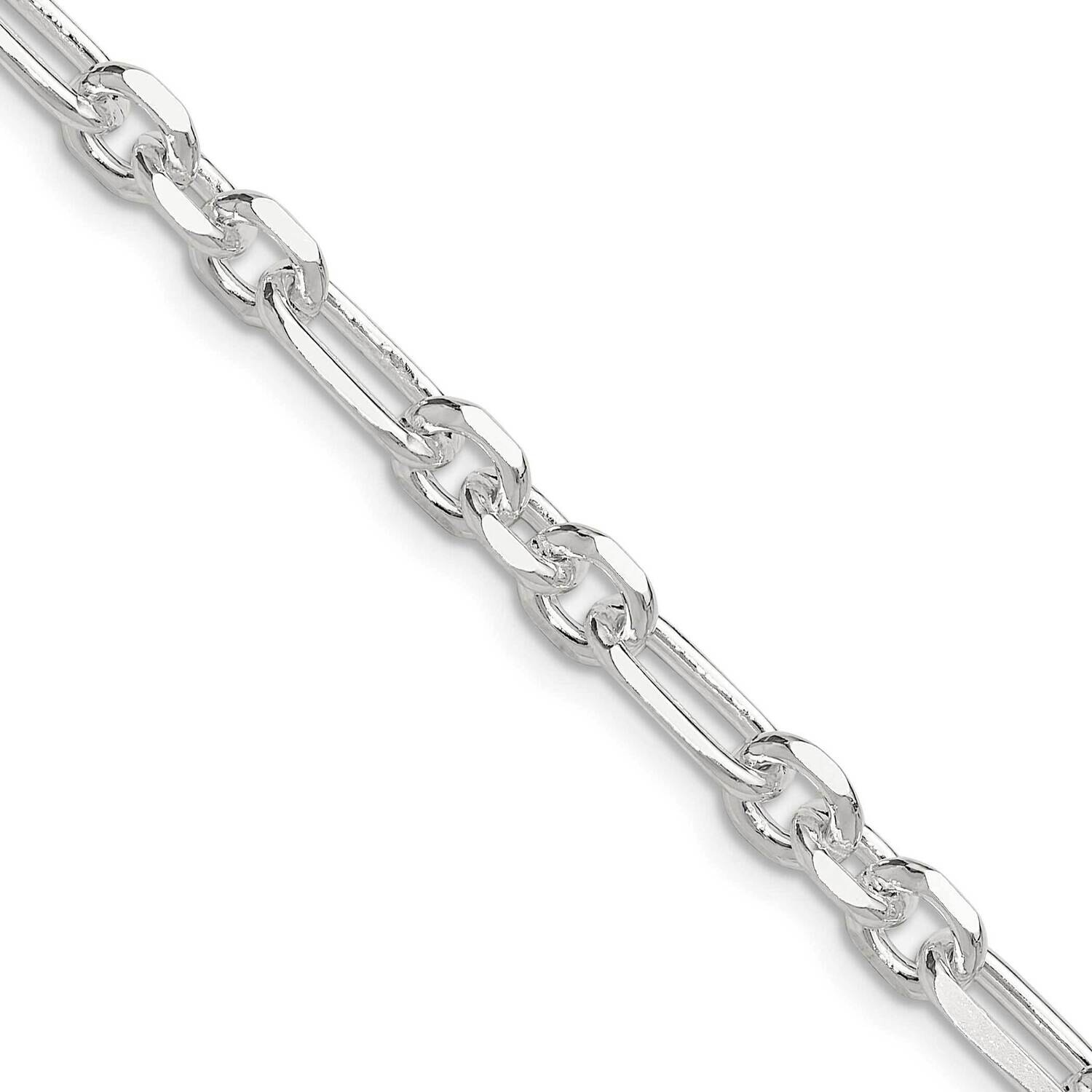 Diamond-Cut 6mm 3 Short Plus 1 Long Cable Link Chain 22 Inch Sterling Silver QFL150-22, MPN: QFL150…