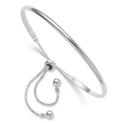 Bar Adjustable Bracelet Sterling Silver Polished QG6261, MPN: QG6261,