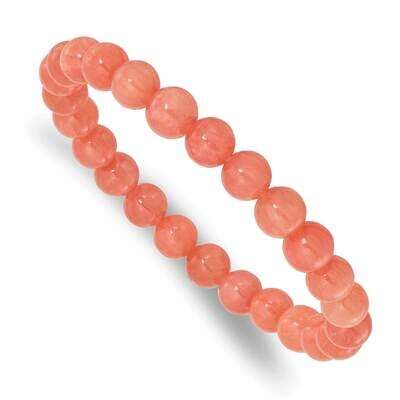 Orange Quartz 8mm Beaded Stretch Bracelet QH5728, MPN: QH5728,