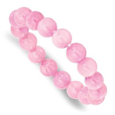 Pink Rose Quartz 10.00mm Beaded Stretch Bracelet QH5726, MPN: QH5726,