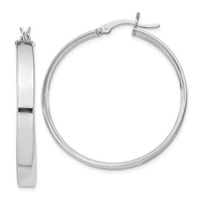 4.25X35 Hoop Earrings Sterling Silver QE8146SP, MPN: QE8146SP,