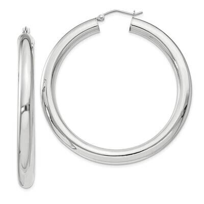 5mm Round Hoop Earrings Sterling Silver QE822SP, MPN: QE822SP,
