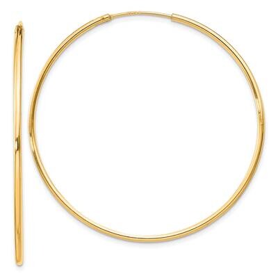 Flash Gold-Plated 1.3mm Endless Hoop Earrings Sterling Silver QE4359GP, MPN: QE4359GP,