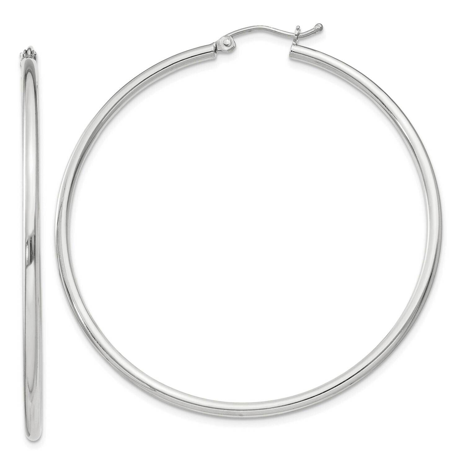 2mm Round Hoop Earrings Sterling Silver QE4377SP, MPN: QE4377SP,
