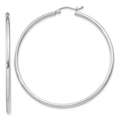 2mm Round Hoop Earrings Sterling Silver QE4377SP, MPN: QE4377SP,