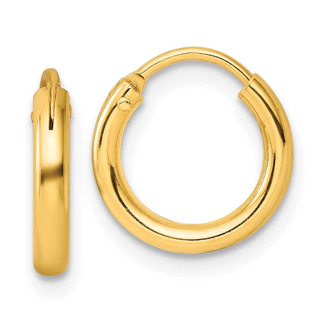 Flash Gold-Plated 2mm Endless Hoop Earrings Sterling Silver QE4362GP, MPN: QE4362GP,