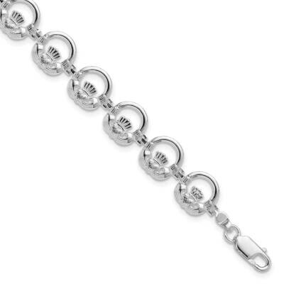 Claddagh Circle Bracelet 7.25 Inch Sterling Silver Polished QH5596-7.25, MPN: QH5596-7.25, 63721818…