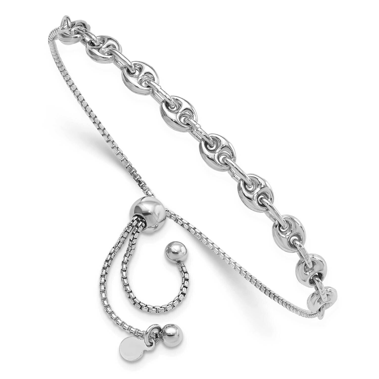 Fancy Adjustable Bracelet Sterling Silver Rhodium-Plated QG6259, MPN: QG6259,