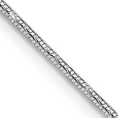 1.25mm Diamond-Cut Snake Chain 22 Inch Sterling Silver QFS16-22, MPN: QFS16-22,