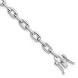 CZ Link 7 Inch Bracelet Sterling Silver Rhodium-Plated QG6448-7, MPN: QG6448-7,