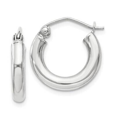 3mm Round Hoop Earrings Sterling Silver QE4397SP, MPN: QE4397SP,