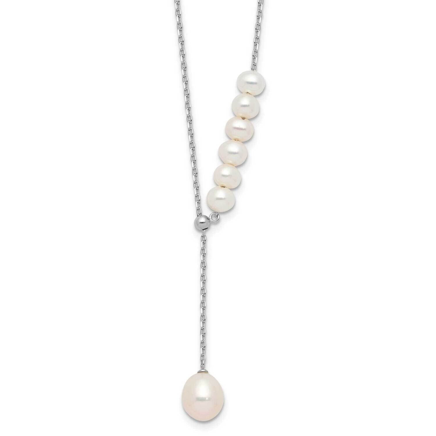 Rh-Plated 4.5-8.5mm Fwc Pearl 1.75 Inch Extension Necklace Sterling Silver QH5797-15.5, MPN: QH5797…