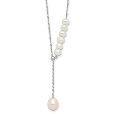 Rh-Plated 4.5-8.5mm Fwc Pearl 1.75 Inch Extension Necklace Sterling Silver QH5797-15.5, MPN: QH5797…