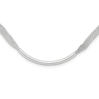 Multi-Str18 Inch 2 Inch Extender Tube Necklace Sterling Silver Polished QG6535-18, MPN: QG6535-18,