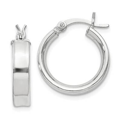 4X16mm Hoop Earrings Sterling Silver QE8105SP, MPN: QE8105SP,