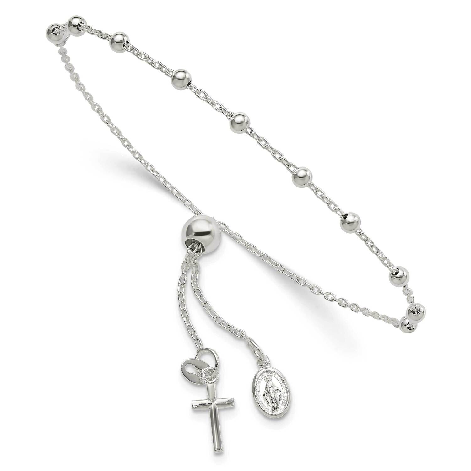 Adjustable Rosary Bracelet Sterling Silver QG6561, MPN: QG6561,