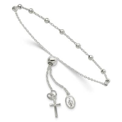 Adjustable Rosary Bracelet Sterling Silver QG6561, MPN: QG6561,