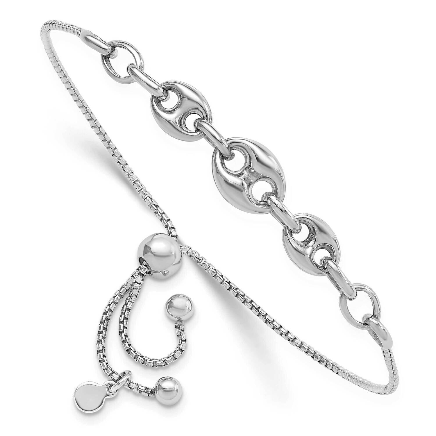 Fancy Adjustable Bracelet Sterling Silver Rhodium-Plated QG6506, MPN: QG6506,