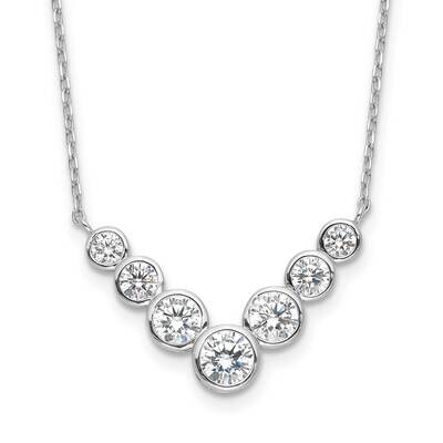 7 Bezel Set CZ 18 Inch 2 Inch Extender Necklace Sterling Silver Rhodium-Plated QG6662-18, MPN: QG66…