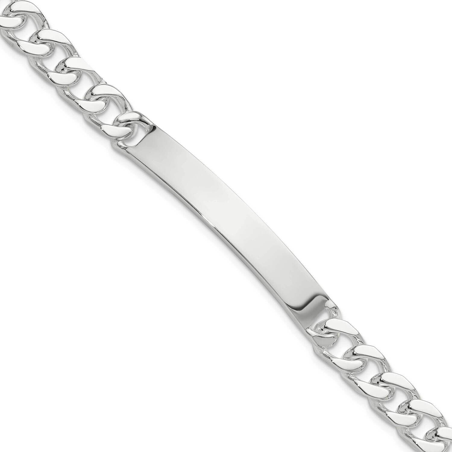 7 Inch Curb Id Bracelet Sterling Silver QID241-7, MPN: QID241-7,