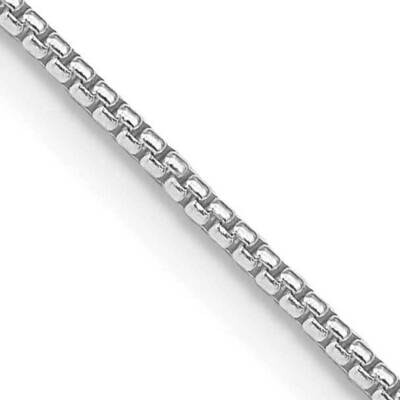 1.25mm Round Box Chain 26 Inch Sterling Silver Rhodium-Plated QHX024R-26, MPN: QHX024R-26,