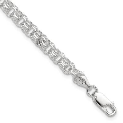 5mm Triple Rolo Charm Bracelet 7 Inch Sterling Silver Polished QG5830-7, MPN: QG5830-7,