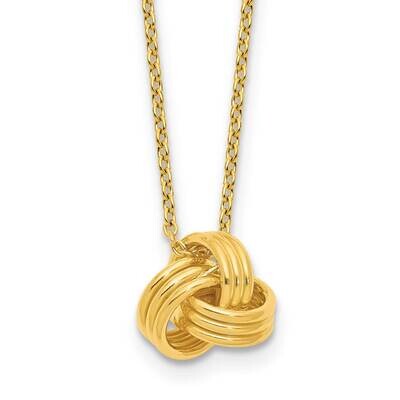 Gold-Tone Love Knot 16 Inch 2 Inch Extender Necklace Sterling Silver QG6654GP-16, MPN: QG6654GP-16,