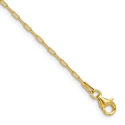 Gold-Tone 1.65mm Paperclip Link 16 Inch 2 Inch Extension Necklace Sterling Silver QG6498GP-16, MPN:…