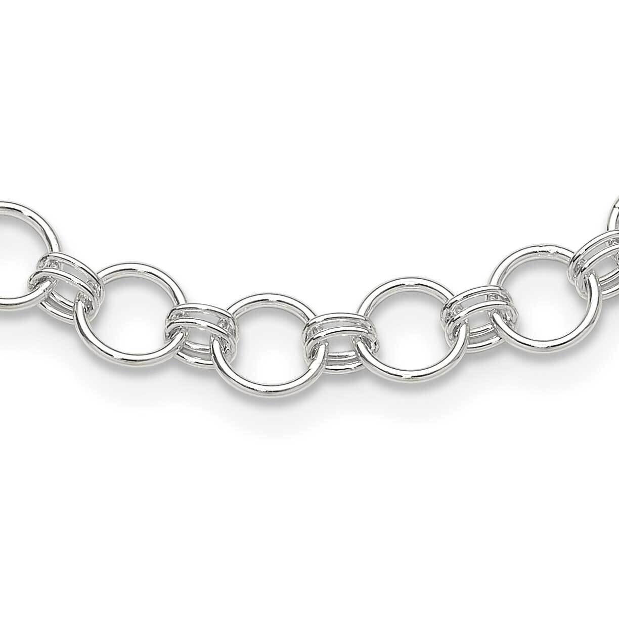 Circle Link 16 2 Inch Extension Necklace Sterling Silver Polished QG6533-16, MPN: QG6533-16,