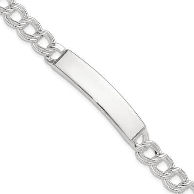 Double Curb 7 Inch Id Bracelet Sterling Silver Polished QID250-7, MPN: QID250-7,
