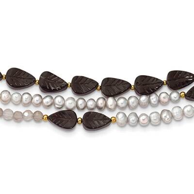 Gold-Plated Multi Stone Adj. 17 Inch Or 40In Necklace Sterling Silver QH5722, MPN: QH5722,