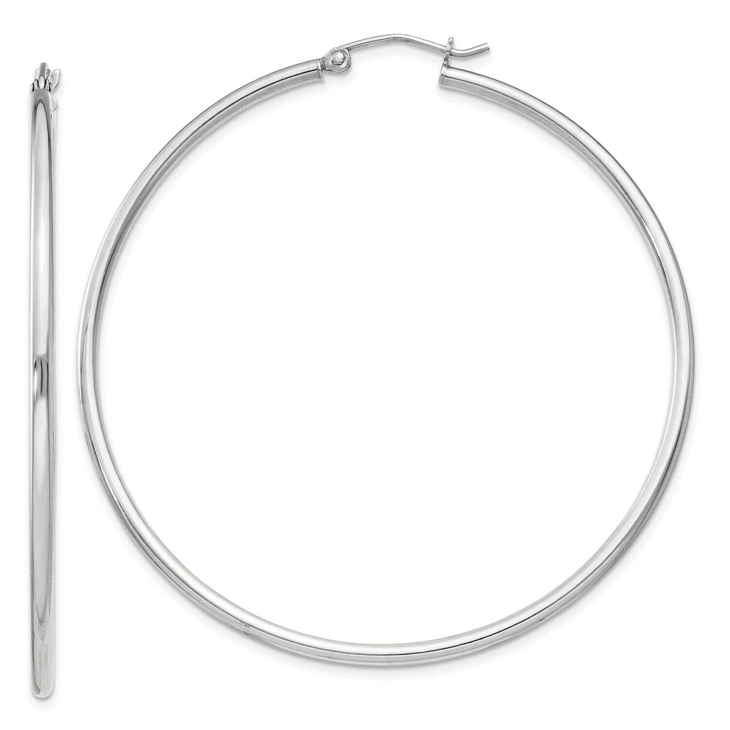 2mm Round Hoop Earrings Sterling Silver QE803SP, MPN: QE803SP,