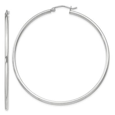 2mm Round Hoop Earrings Sterling Silver QE803SP, MPN: QE803SP,