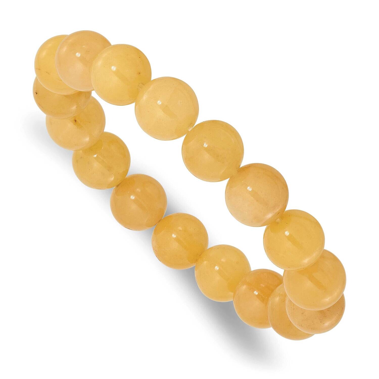 Yellow Quartz 10.00mm Beaded Stretch Bracelet QH5732, MPN: QH5732,