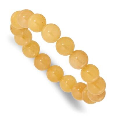 Yellow Quartz 10.00mm Beaded Stretch Bracelet QH5732, MPN: QH5732,