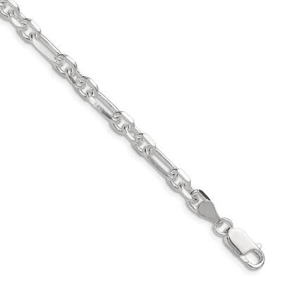 Diamond-Cut 6mm 3 Short Plus 1 Long Cable Link Chain 8 Inch Sterling Silver QFL150-8, MPN: QFL150-8,