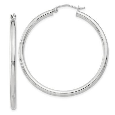 2.5mm Round Hoop Earrings Sterling Silver QE4388SP, MPN: QE4388SP,