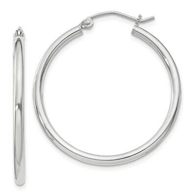 2mm Round Hoop Earrings Sterling Silver QE802SP, MPN: QE802SP,