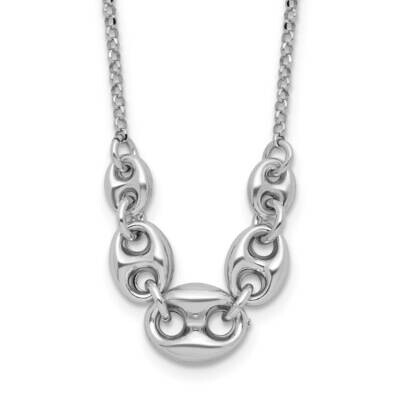 16 Inch 2 Inch Extender Necklace Sterling Silver Rhodium-Plated QG6501-16, MPN: QG6501-16,
