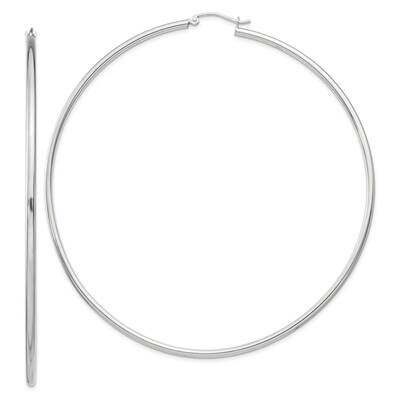 2mm Round Hoop Earrings Sterling Silver QE4381SP, MPN: QE4381SP,