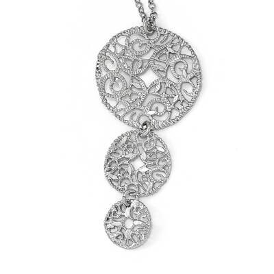 Leslie&#39;s Textured 1.5 Inch Extender Necklace Sterling Silver QLF538-17, MPN: QLF538-17, 191101296727