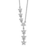 CZ Stars 18 Inch Necklace Sterling Silver Rhodium-Plated QG5692-18, MPN: QG5692-18, 191101920905