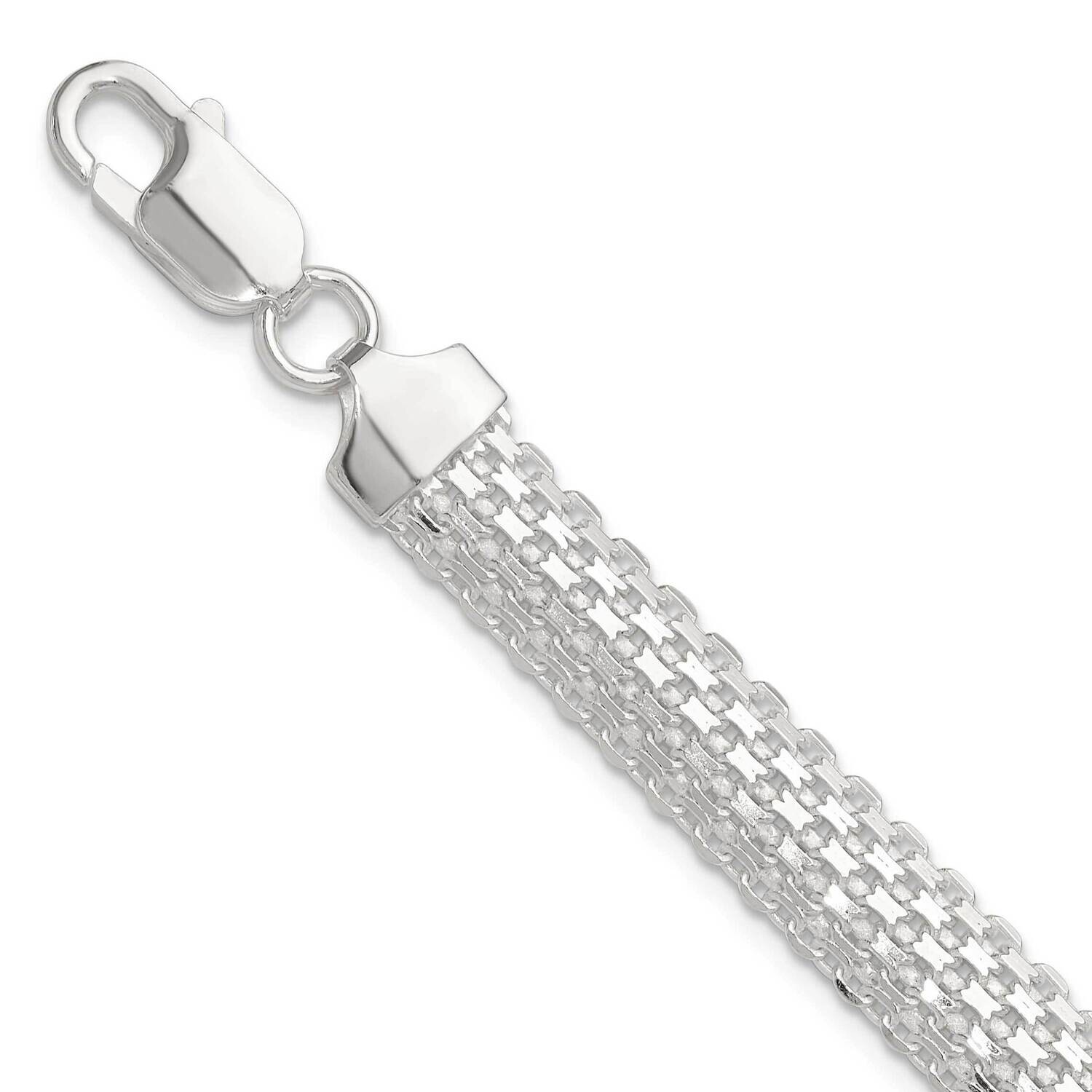 8.5mm Bismark 7 Inch Bracelet Sterling Silver Polished QG6410-7, MPN: QG6410-7,
