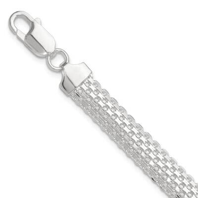 8.5mm Bismark 7 Inch Bracelet Sterling Silver Polished QG6410-7, MPN: QG6410-7,