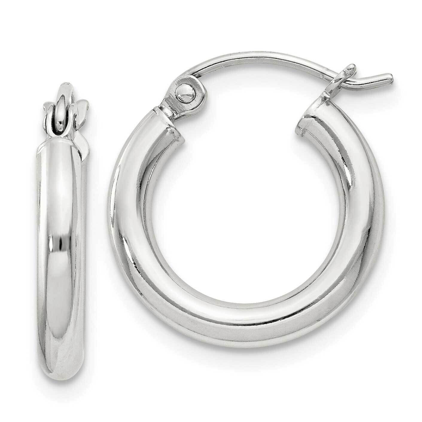 2.5mm Round Hoop Earrings Sterling Silver QE4382SP, MPN: QE4382SP,