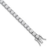 4mm CZ 7.5 Inch Tennis Bracelet Sterling Silver Rhodium-Plated QG6432-7.5, MPN: QG6432-7.5, 1969041…