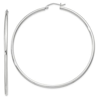 2mm Round Hoop Earrings Sterling Silver QE4378SP, MPN: QE4378SP,