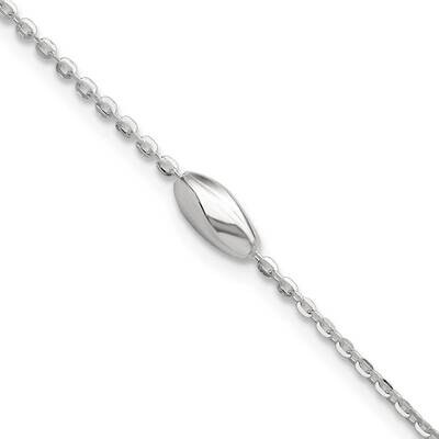 Fancy Beaded Link 7.5 Inch Bracelet Sterling Silver Polished QG6537-7.5, MPN: QG6537-7.5,